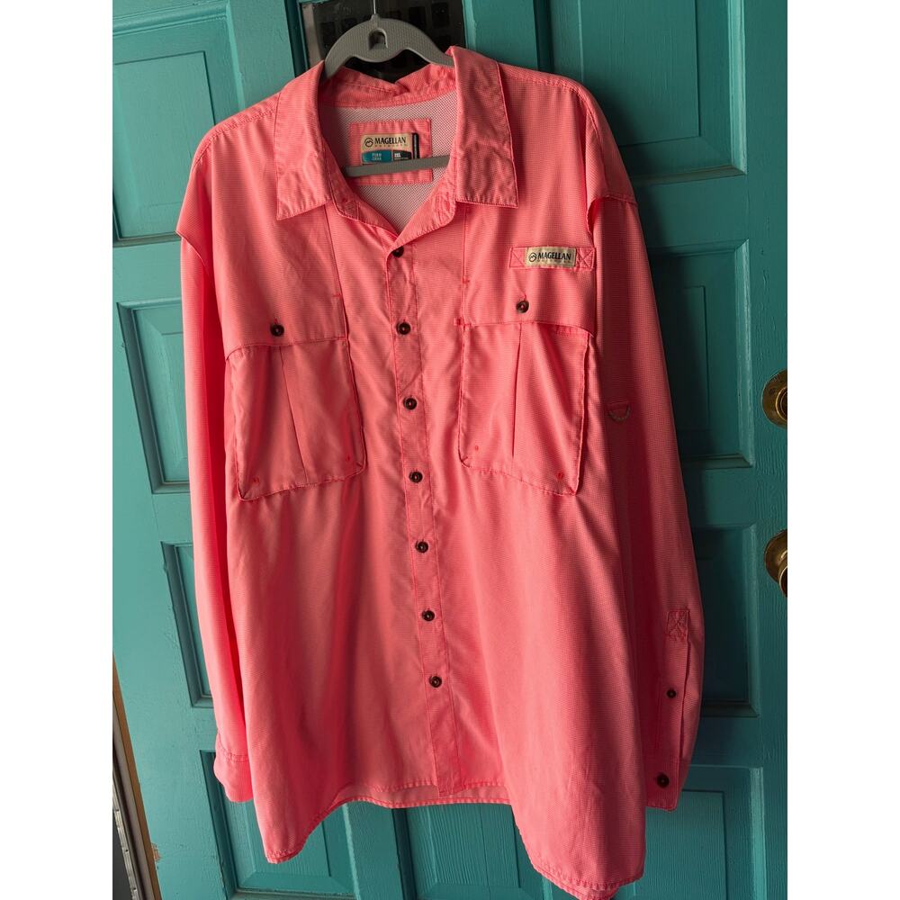 Magellan Outdoors Women’s 2xl Fishing Relaxed Fit Coral Shirt